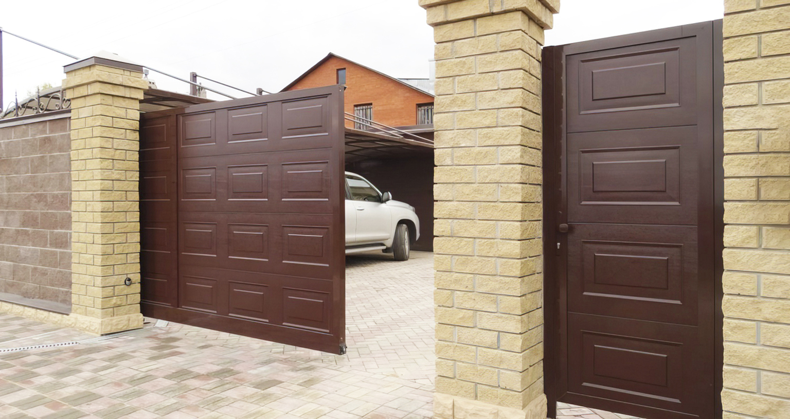 Ворота с калиткой в Карачаевске под ключ